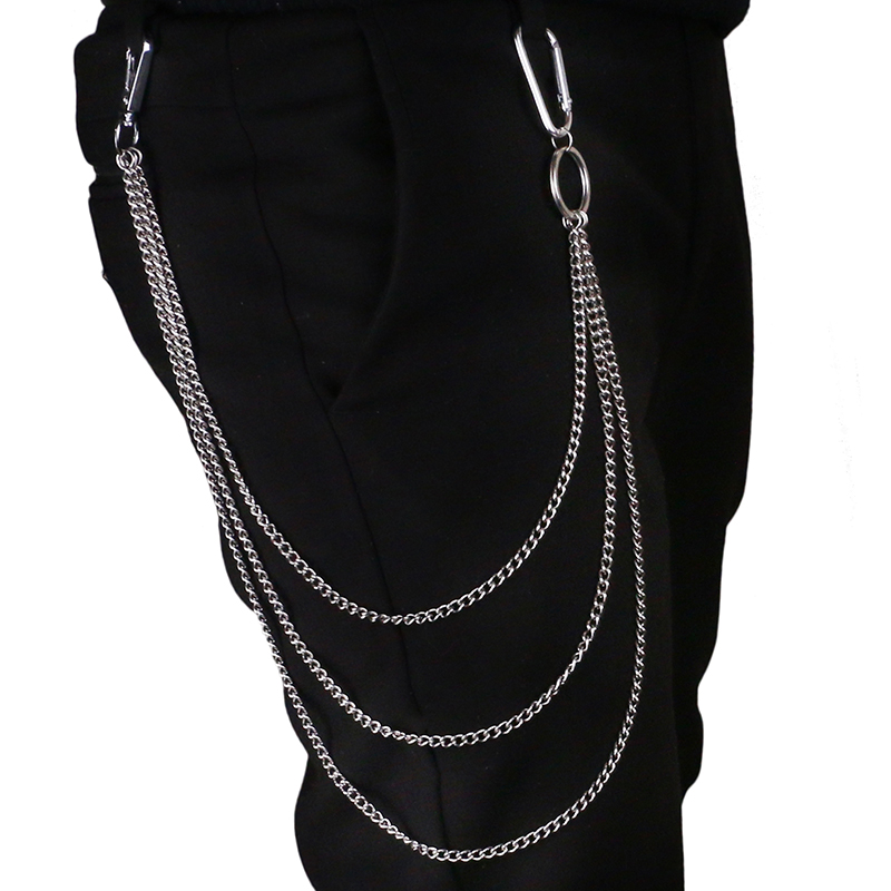 Street Fashion Goth - Portachiavi lungo in acciaio inossidabile 1PC