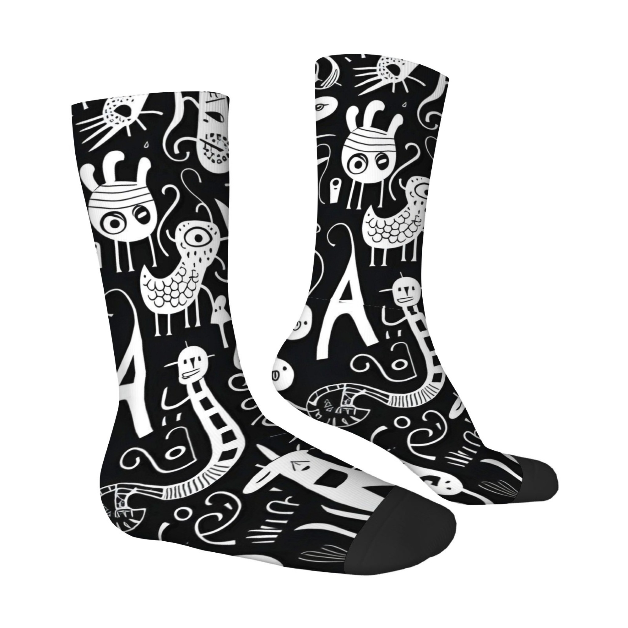 Quirky Street Fashion - Calzini da Uomo con Stampa Graffiti