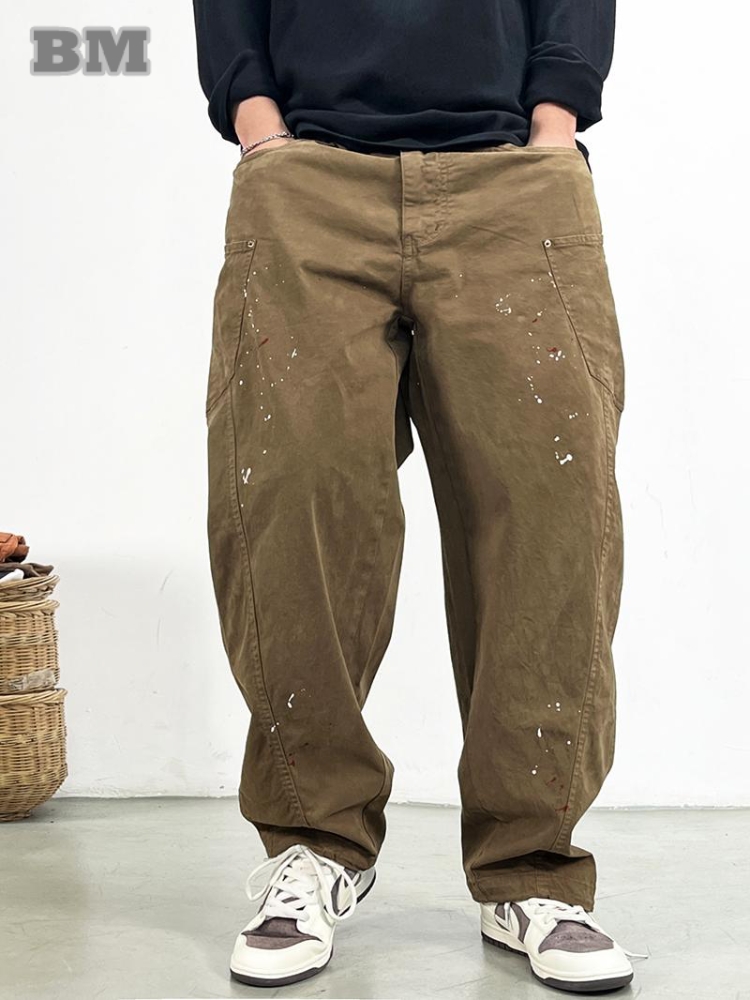Street Fashion Japan - Pantaloni cargo con punto di vernice