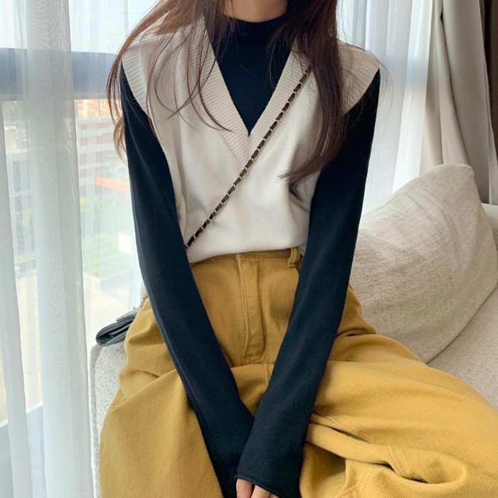 Korean Street Fashion Female - Gilet Maglione Donna Autunno Inverno 2026
