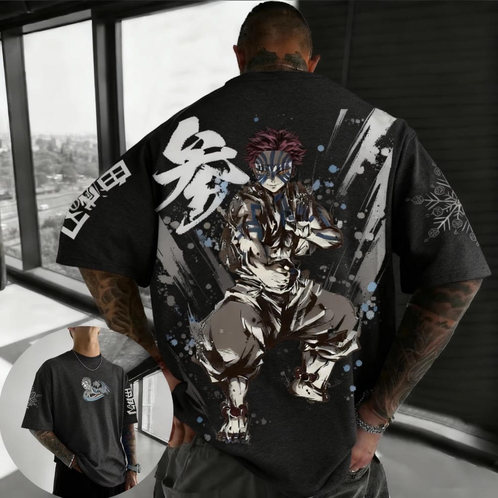 Street Fashion Japan - T-shirt Estiva Oversize con Stampa Anime