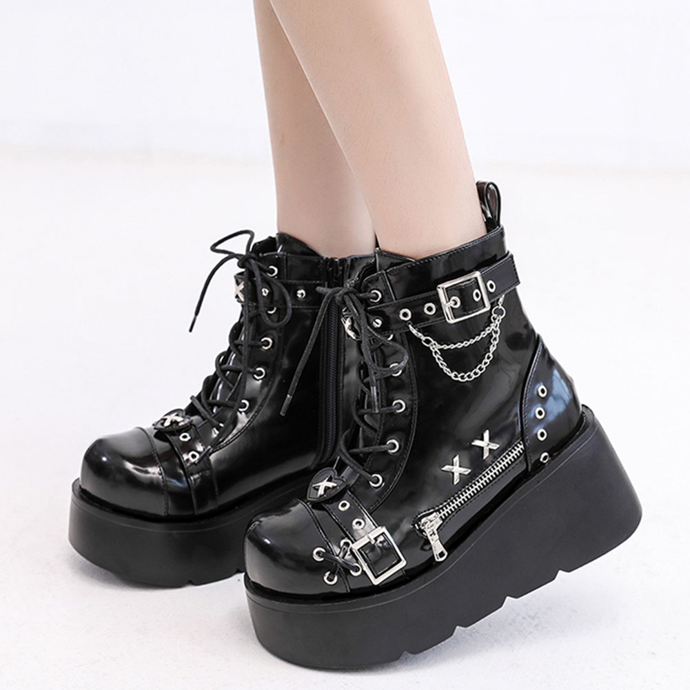 Street Fashion Goth - Nuovi Stivaletti Donna Goth con Plateau,