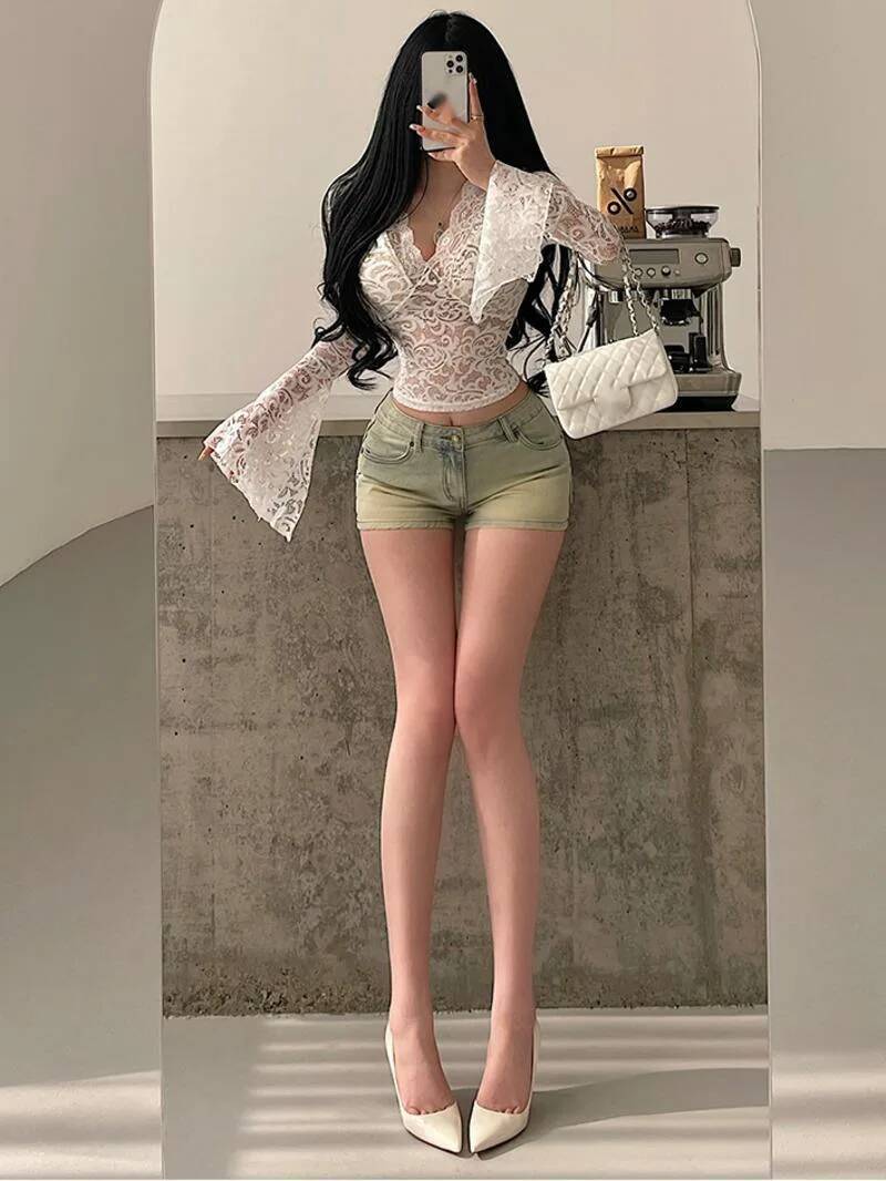 Shorts da Cowboy Elasticizzati - Korean Street Fashion Female recensione e prezzo