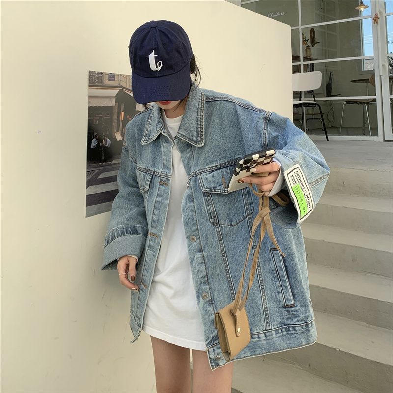 Giacca di Jeans Oversize Moda  - Korean Street Fashion Female recensione e prezzo