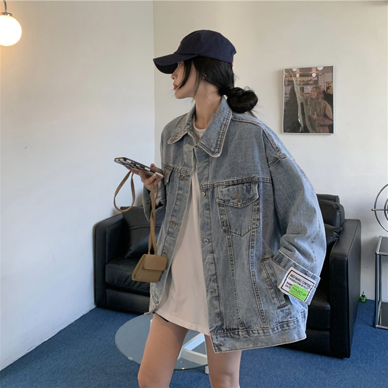 Giacca di Jeans Oversize Moda  - Korean Street Fashion Female recensione e prezzo