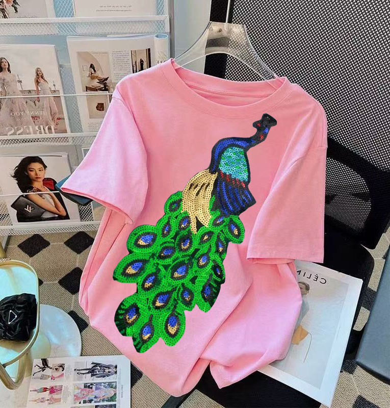 Moda coreana rosa ricamo orso  - Korean Street Fashion Female recensione e prezzo
