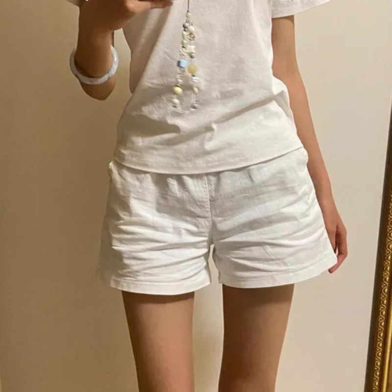 Pantaloncini in cotone a vita  - Korean Street Fashion Female recensione e prezzo