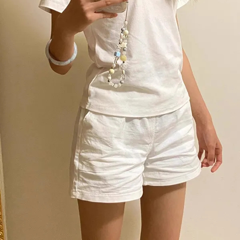 Pantaloncini in cotone a vita  - Korean Street Fashion Female recensione e prezzo