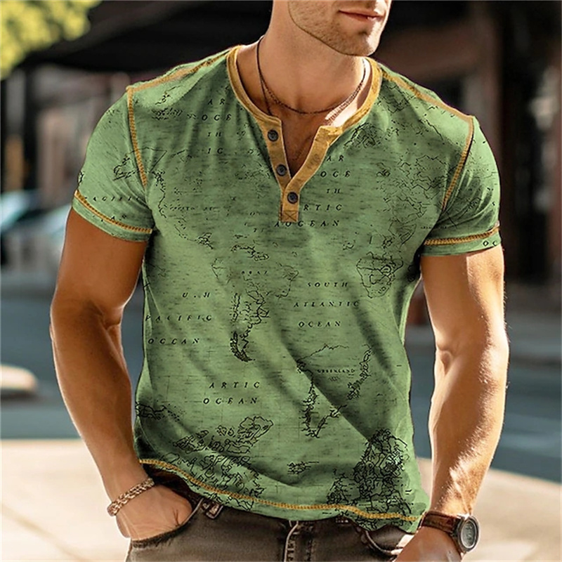 Camicie Henry da uomo con stam - Street Fashion Vintage recensione e prezzo