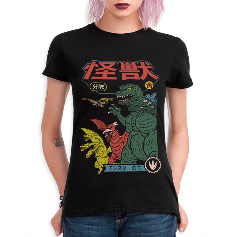 T-Shirt Grafica Godzilla Gojir - Street Fashion Japan recensione e prezzo
